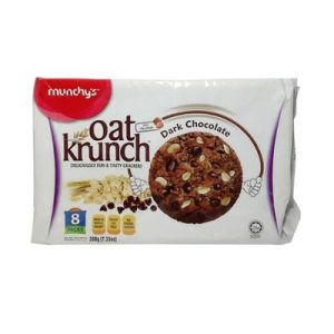 munchy s oat krunch dark chocolate biscuit – 208 gm